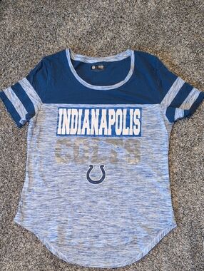 Indianapolis Colts Women's Blue and Silver T-Shirt